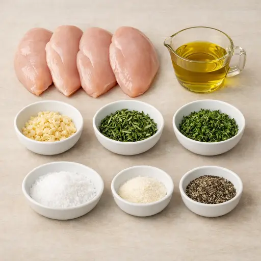 Ingredients for Herb-Infused Grilled Chicken
