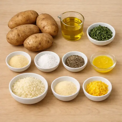 Ingredients for Herb Infused Hasselback Potatoes