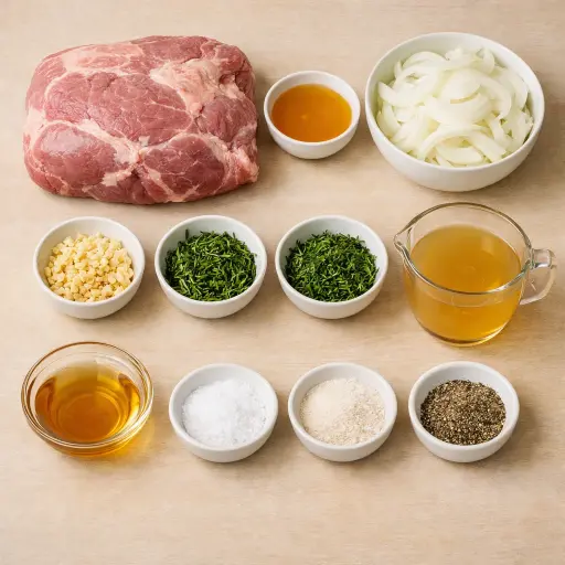 Ingredients for Herb-Infused Honey Garlic Pork Roast