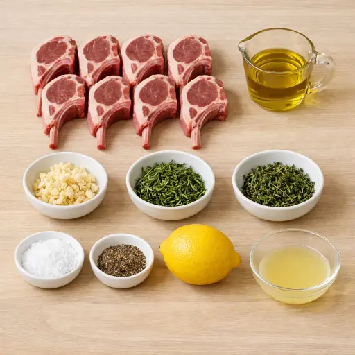 Ingredients for Herb-Infused Lamb Chops