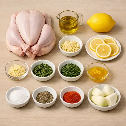 Ingredients for Herb-Infused Lemon Baked Chicken