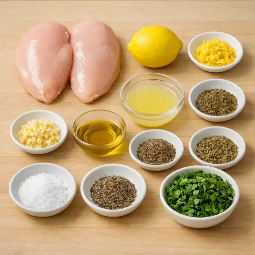 Ingredients for Herb-Infused Lemon Chicken