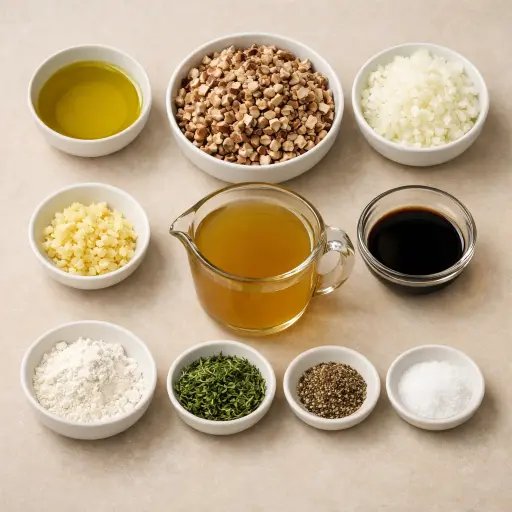Ingredients for Herb-Infused Mushroom Gravy