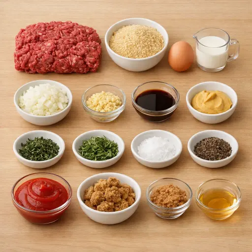 Ingredients for Herb-Infused Old Fashioned Meatloaf