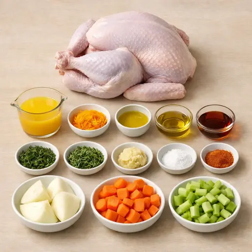 Ingredients for Herb-Infused Orange Glazed Turkey