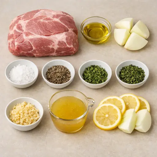 Ingredients for Herb-Infused Oven-Roasted Pork Roast
