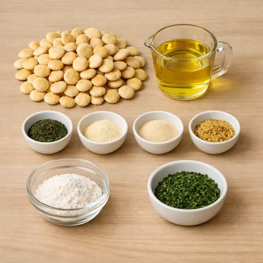 Ingredients for Herb-Infused Oyster Crackers