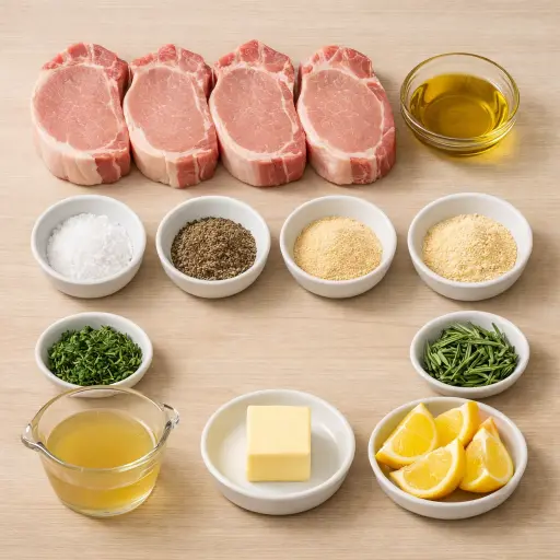 Ingredients for Herb-Infused Pan-Fried Pork Chops