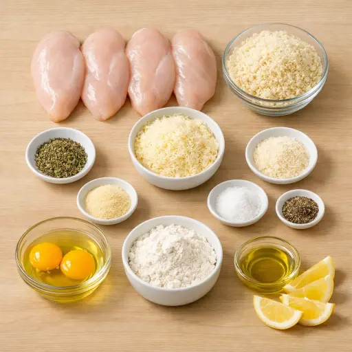 Ingredients for Herb-Infused Parmesan Crusted Chicken