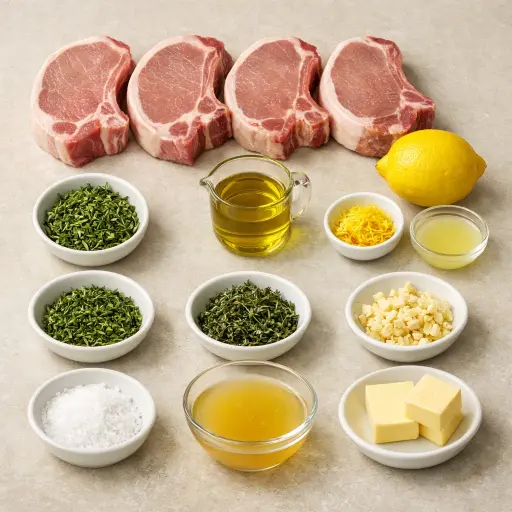 Ingredients for Herb-Infused Pork Chops