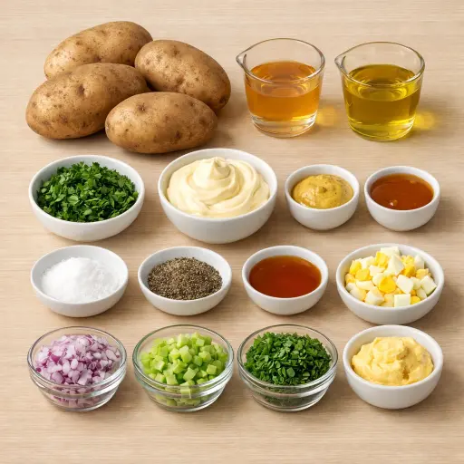 Ingredients for Herb-Infused Potato Salad