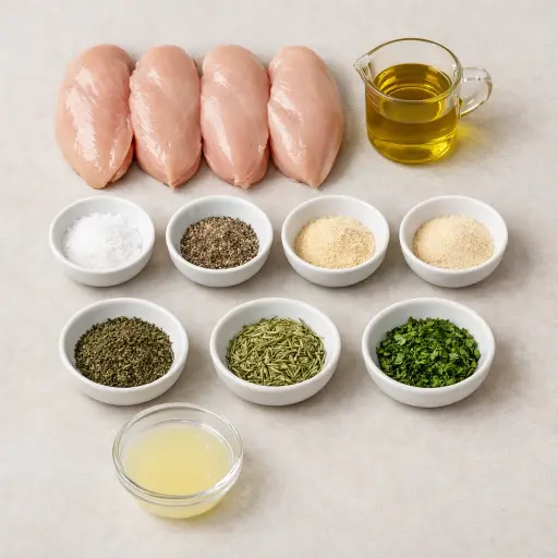 Ingredients for Herb-Infused Quick Chicken