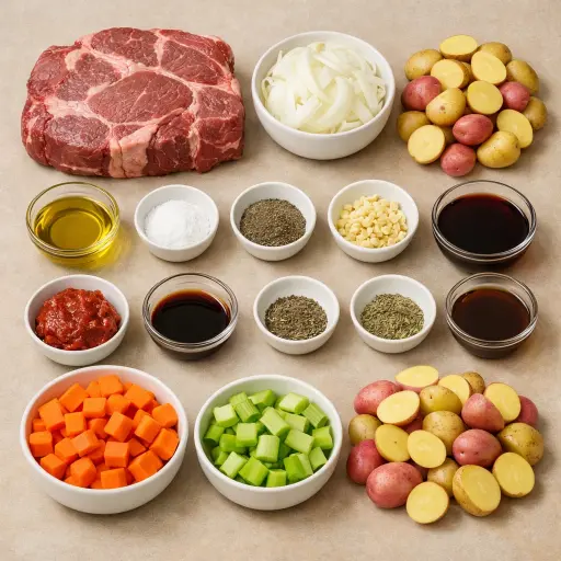 Ingredients for Herb-Infused Red Wine Pot Roast