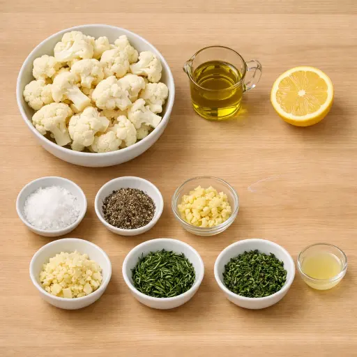 Ingredients for Herb-Infused Roasted Cauliflower