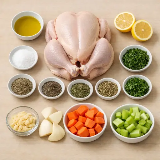 Ingredients for Herb-Infused Roasted Chicken