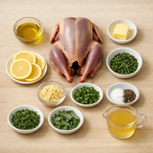 Ingredients for Herb-Infused Roasted Pheasant