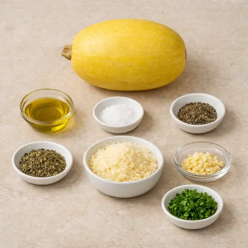 Ingredients for Herb-Infused Roasted Spaghetti Squash