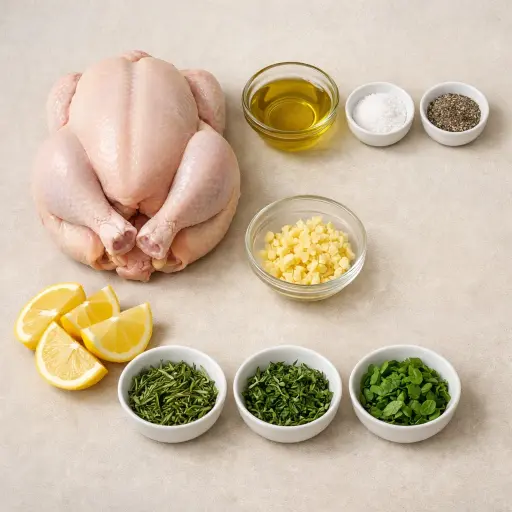 Ingredients for Herb-Infused Rotisserie Chicken