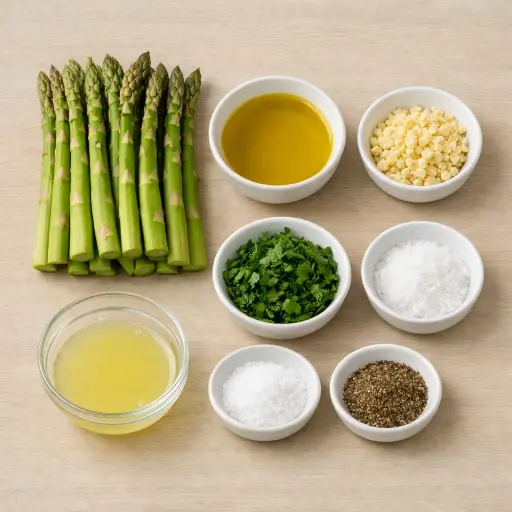 Ingredients for Herb-Infused Sauteed Asparagus