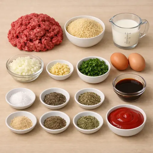 Ingredients for Herb-Infused Savory Meatloaf