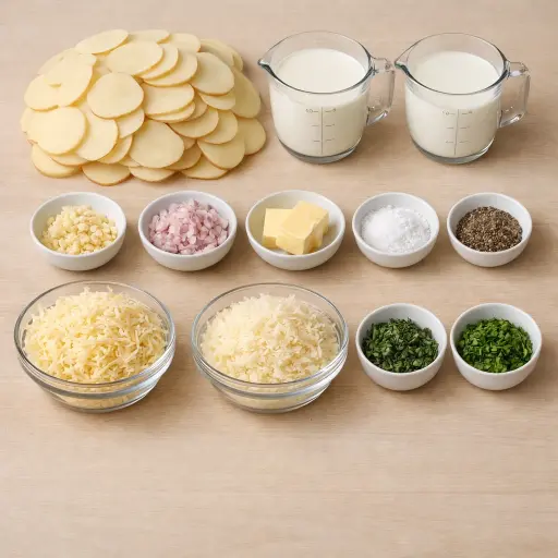 Ingredients for Herb-Infused Scalloped Potatoes