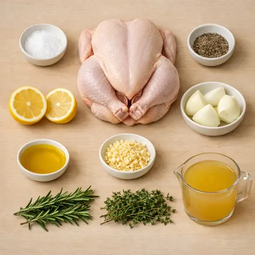 Ingredients for Herb-Infused Slow-Cooked Chicken