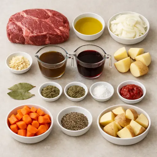 Ingredients for Herb-Infused Slow Cooker Beef Roast