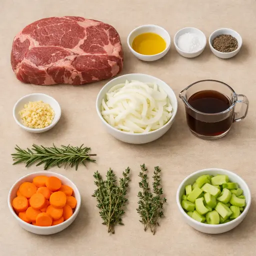 Ingredients for Herb-Infused Slow Cooker Roast Beef