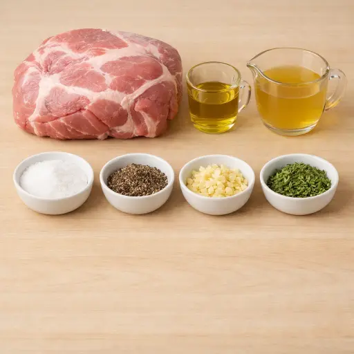 Ingredients for Herb-Infused Slow-Roasted Pork Shoulder