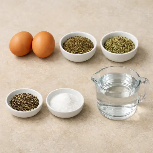 Ingredients for Herb-Infused Soft-Boiled Egg Delight
