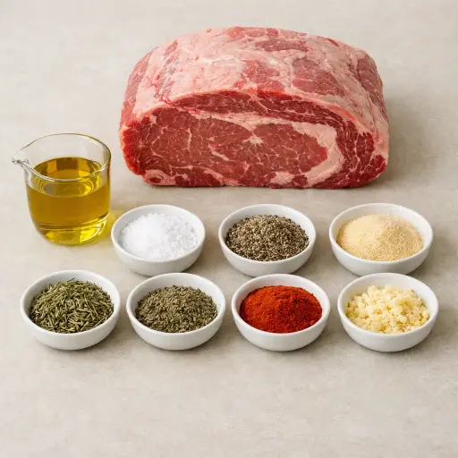 Ingredients for Herb-Infused Tender Prime Rib