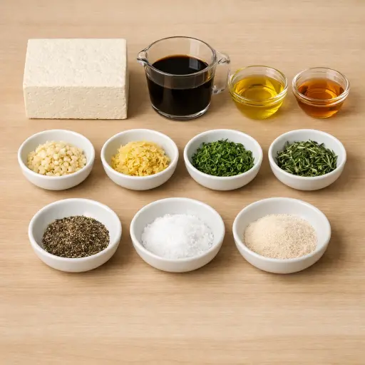 Ingredients for Herb-Infused Tofu Delight