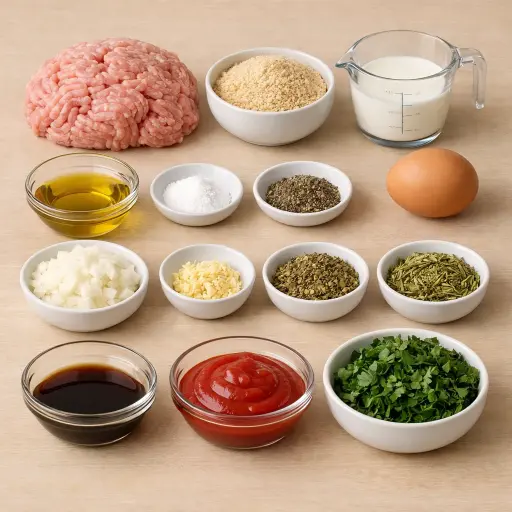 Ingredients for Herb-Infused Turkey Meatloaf