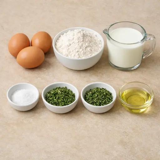 Ingredients for Herb-Infused Yorkshire Pudding with Crispy Edges