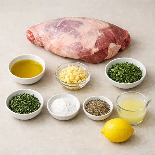 Ingredients for Herb-Roasted Leg of Lamb