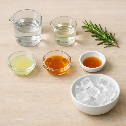 Ingredients for Herbal Citrus Martini