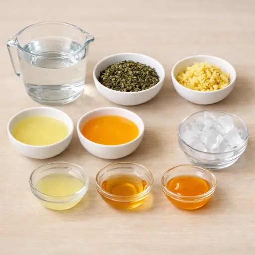 Ingredients for Herbal Citrus Zing Drink