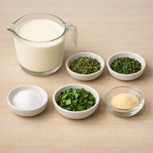 Ingredients for Herbal Infused Homemade Butter