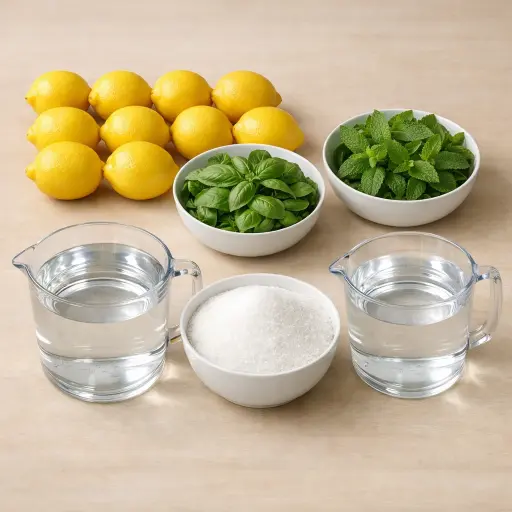 Ingredients for Herbal Limoncello Delight