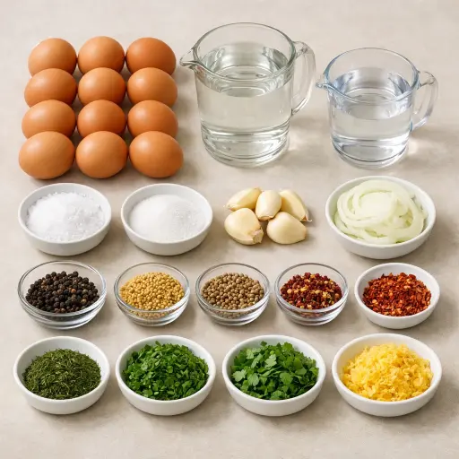 Ingredients for Herbal Zesty Pickled Eggs