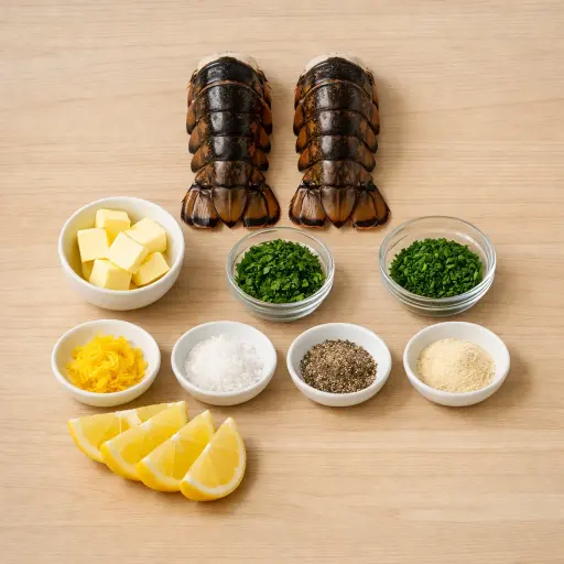 Ingredients for Herbed Butter Broiled Lobster Tails