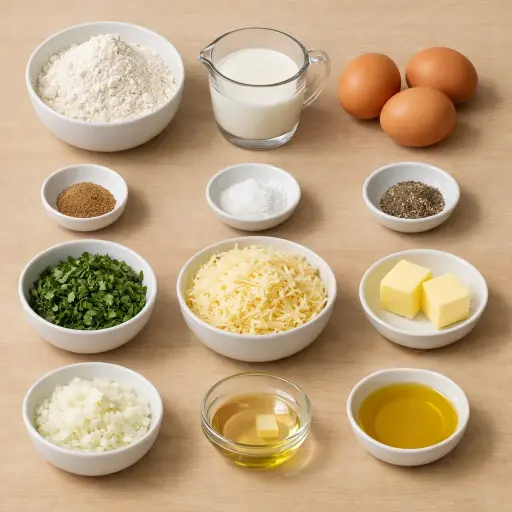 Ingredients for Herbed Cheese Spaetzle