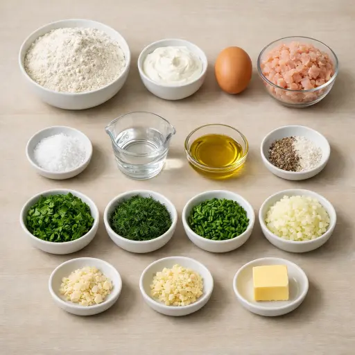 Ingredients for Herbed Chicken Pierogi