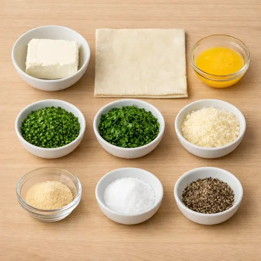 Ingredients for Herbed Cream Cheese Swirls