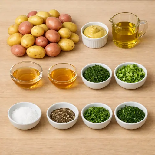 Ingredients for Herbed Dijon Potato Salad
