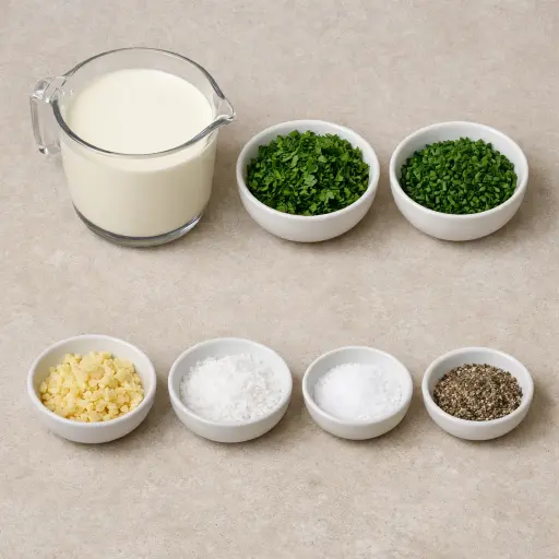Ingredients for Herbed Garlic Butter