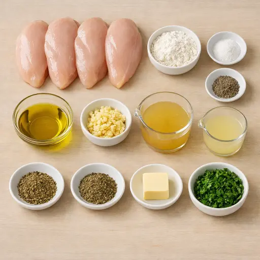 Ingredients for Herbed Garlic Chicken