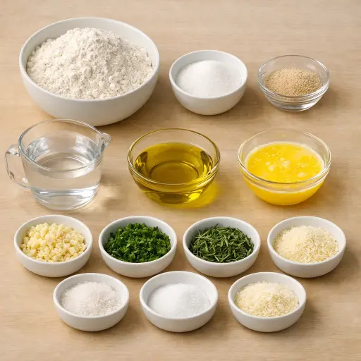 Ingredients for Herbed Garlic Knots