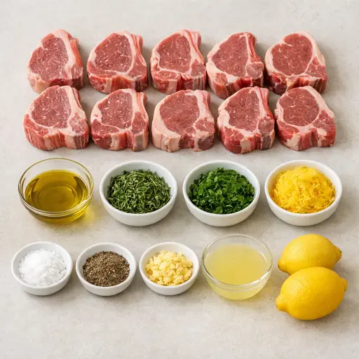 Ingredients for Herbed Lamb Chops