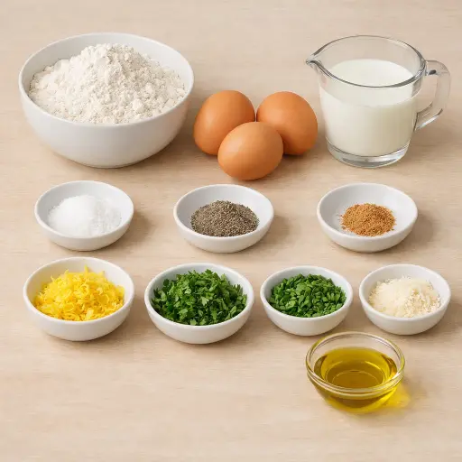 Ingredients for Herbed Lemon Spaetzle